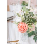 Ling's moment Dreamy Blush Pink Wedding Artificial Flowers Box Set for DIY Wedding Bouquets Centerpieces Arrangements Party Baby Shower Home Decorations