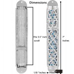Matashi Hand Painted Enamel 7 inch Mezuzah Embellished with Hebrew Shin and Crystals Home Door Wall Decor Home Décor Jewish Holiday Housewarming Present House Blessing Gift for Holiday Festival