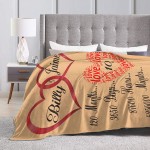 Personalized Name Blanket for Couple Wife Husband Customized Blanket for Couples Valentine Birthday Romantic Soft and Cozy Blanket Best Gift for Anniversary Valentines Day