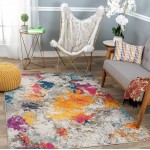 Rugshop Sky Collection Modern Abstract Area Rug 5' x 7' Multi