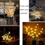 RUNIGOO Led Lighted Flowers Branch Artificial Phalaenopsis Decorative Lights Flower Shape Light Branch Waterproof for Home Christmas Party Wedding Birthday Decor Outdoor Indoor White
