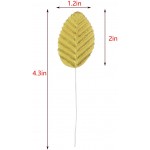 Silk Leaf 200PCS Golden Artificial Leaves for DIY Wedding Party Decor