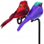 Simulation Home Birds Artificial Colors Craft Five Ornament 12pcs Birds Foam Home Decor Multicolor