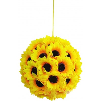 Sunflower Kissing Ball for Wedding and Home Decor Artificial Sunflower Head for Party Ceremony Centerpiece Decorations