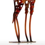 Too-arts Metal Modern Sculpture Iron Braided Cattle Home Handmade Statue Crafts