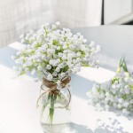 Veryhome 10PCS 30 Bunches White Babys Breath Flowers Artificial White Fake Flowers Gypsophila DIY Floral Bouquets Arrangement Wedding Home Decor（VASE NOT Included）