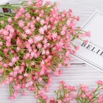 Yunuo 12PCS Artificial Baby Breath Gypsophila Fake Flower for Mother's Day Wedding Home Party Decor Pink