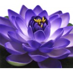 ZHU YU CHUN Large Artificial Floating Lotus Flowers Home Garden Pond Aquarium Wedding Decor Purple Pack of 4