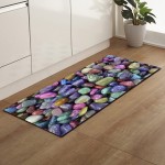 Colorful Pebbles 3D Printed Kitchen Floor mat Non-Slip Washable Bathroom Carpet Home Entrance Door mat A6 40x120cm