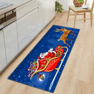 OPLJ Christmas Home Decoration Entrance Door mats Kitchen Carpets Non-Slip Washable Carpets for corridors and bathrooms A16 40x120cm