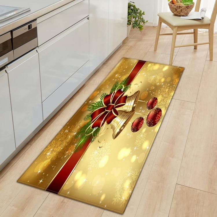 OPLJ Kitchen Carpet Home Bedroom Carpet Merry Christmas Balcony Corridor Floor mat Non-Slip Absorbent Bathroom mat A9 40x120cm