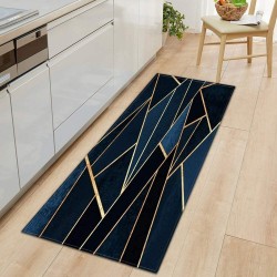 OPLJ Wood Grain Kitchen Carpet Home Decoration Entrance Door mat 3D Cobblestone Bathroom Absorbent Non-Slip Carpet A10 40x120cm