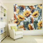 Arfbear Sunflower Tapestry Forever Wall Hanging Warm Golden Yellow and Green Wall and Home Decor 79x59 Inches large