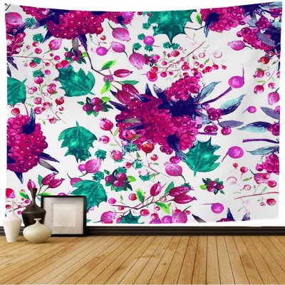 Ayoirisin Wall Tapestry Pink Abstract Watercolor Floral Pattern Flowers Nature Accent Beautiful Beauty Blossom Botanical Tapestry Wall Hanging Home Decor for Dorm 80x60 Inches