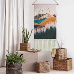 Dremisland Mountain Tapestry Forest Tree Tapestry Nature Landscape Tapestry Wall Hanging Boho Chic Bohemian Wall Decor For Home Flying birds
