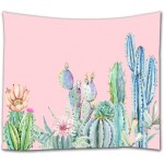 IcosaMro Cactus Tapestry Wall Hanging Cute Desert Wall Art with Hemmed Edges Wall Blanket Home Decor for Bedroom College Dorm Pink 51x60 Inches