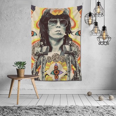 Keith Richards Poster Tapestry Wall Hanging Tapestry For Dorm Bedroom Decorative Home Decor 60x40in