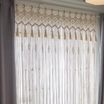 Lincheer Macrame Crochet Curtain-Wall Tapestry Party Accent Doorway Handmade Woven Wall Hanging Nursery Tapestry Home Decor 80 X 210cm Color : Beige