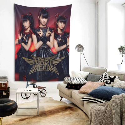 MORGAN MYERS Babymetal Tapestry Wall Hanging Bedding Tapestry 3D Printed Art Tapestry Home Decor Size: 80"X60"