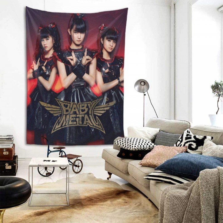 MORGAN MYERS Babymetal Tapestry Wall Hanging Bedding Tapestry 3D Printed Art Tapestry Home Decor Size: 80X60