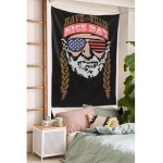 MORGAN MYERS Wil-Lie Nel-Son Tapestry Wall Hanging Bedding Tapestry 3D Printed Art Tapestry Home Decor Size: 80X60