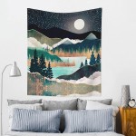 Mountain Forest Tree Wall Tapestry for Bedroom Wall Hanging Home Decor Sunset Nature Landscape Tapestrys