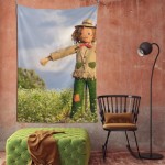 QiyI 60x90 Inches Large Tapestry Wall Hanging Cute Scarecrow Doll Wall Accents Decor Wall Art for Apartment Dorm Room Backdrop Home Decor