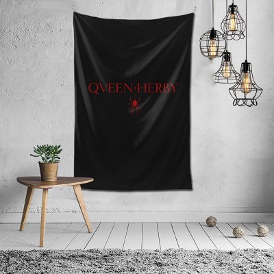 Qveen Herby Logo Tapestry Wall Hanging Tapestry For Dorm Bedroom Decorative Home Decor 60x40in