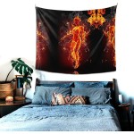 Small Tapestry Fire Nude Woman Flame Art Tapestry Tapestries Living Room College Dorm Home Decor 51 X 60 Inch One Size