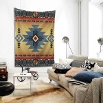 Wall Tapestry- Rustic Arizona Blue Accent Pattern Design Art Tapestry Wall Hanging Decor for Bedroom Living Room Home Dorm Blanket Mat 60x40