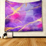 WONDERTIFY Marble Tapestry Alcohol Ink Brush Gold Foil Accents Tapestry Wall Hanging For Bedroom Living Room Dorm Home Decor 80X60 Inches Purples Pinks