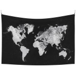 World Map Tapestry Starry World Map Wall Hanging for Bedroom Living Room Dorm Home Decor Black and White Globe Galaxy Constellation Tapestrys