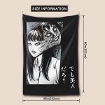 Xuanyang Anime & Tomie Junji Ito Collection Classic Wall Tapestry Apestry 3D Wall Hanging Art Home Decor Wave Tapestries