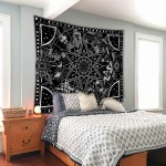Zussun 12 Constellation Tapestry Star Sun Tarot Tapestry Black and White Hippy CelestialBohemian Home Decor 60 x 80