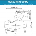Armless Chair Slipcover Stretch,Spandex Jacquard Knitted Slipper Chair Covers Accent Chair Cover Armchair Covers Furniture Protector Covers Removable Washable for Home Hotel Living Room 2pcs,Cyan
