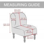 Armless Chair Slipcovers Stretch Spandex Jacquard Single Sofa Slipcover Armless Accent Chair Furniture Protector Cover Removable for Living Room Bed Room Hotel