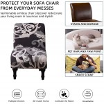 Eco-Ancheng Armless Chair Slipcover Washable Armless Chair Covers Removable Slipcover for Armless Chair Non-Slip Sofa Couch Covers Furniture Protector for Dining Living Room Armless Accent Chair