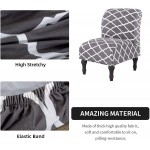KRFOONN 2 PCS Armless Accent Chair Slipcover Stretch Accent Slipper Chair Covers Removable Armless Chair Furniture Protector Covers for Living Room Dining Room Hotel Color20