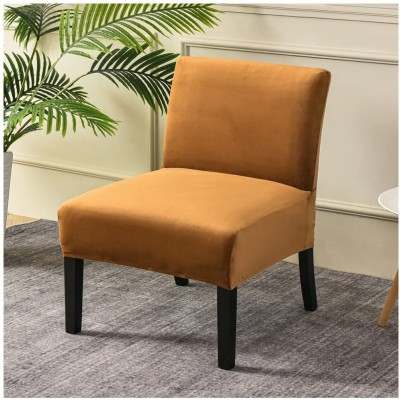 OIKJOKG Armless Accent Chair Cover Stretch Armless Chair Slipcover Velvet Armless Chair Covers Slipper Chair Slipcover Furniture Protector Covers for Living Room Bedroom Color : #24 Size : 1pcs