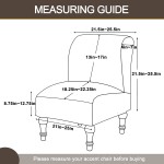 SearchI Armless Accent Chair Covers Stretch Spandex Slipper Chair Slipcover Pattern Stretch Club Chair Slipcover 2 Piece Spandex Pattern Tub Chair Slipcover Armchair Covers