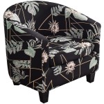 SearchI Armless Accent Chair Covers Stretch Spandex Slipper Chair Slipcover Pattern Furniture Protector Stretch Club Chair Slipcover Spandex Floral Pattern Tub Chair Slipcover