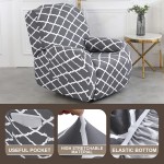 SearchI Armless Accent Chair Covers Stretch Spandex Slipper Chair Slipcover Pattern Furniture Protector Recliner Slipcover Stretch Printed Lazy Boy Chair Covers 4-Pieces Sofa Slipcover