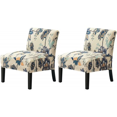 Stretch Armless Chair Slipcovers Accent Chair Covers Printed Furniture Protector Covers Soft Spandex Armless Accent Chair Slipcovers Machine Washable for Living Room-U-Set of 2