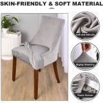 2 Pack Velvet Wingback Side Chair Cover,Stretch Banquet Chair Cover Arm Chair Protector Accent Chair Covers Dining Seat Cover Slipcover for Home Party WeedingDecor