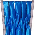 5 Piece Taffeta Weave Chiavari Chair Accent for Parties Weddings Bridal Showers & Other Special Events Durable Wedding Chair Decorations 15 x 84 Turquoise