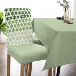 6Pcs Dining Chair Covers Protector Stretch Removable Washable Seat Cushion Slipcover,Motif Modern Geometric Hexagon Trellis Accent Pattern Seat Cover Spandex for Dining Room Restaurant Hotel,