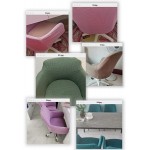 Accent Covers for Office Living Room Elasticity Curved Back Dining Chair Slipcover 1 2 4 6 Modern Swivel Armrest Counter Height Bar Stools Covers Wing Back Chair Protector Color : P Size : 6PCS