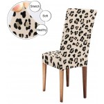 Anneunique CUXWEOT Chair Covers for Dining Room,Custom Animal Leopard Pattern Protector Comfort Soft Seat Covers Slipcovers for Party Decor Set of 2