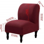 Armless Accent Chair Cover Slipcover,Armless Chair Slipcover Removable Slipcovers for Armless Chair Accent Chair Covers Washable Slipper Chair Slipcovers Furniture Protector Covers