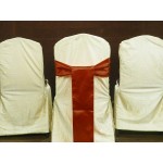 Elina Home Pack of 80 Satin Chair Cover Bow Sash Wedding Banquet Decoration 80 Rust Orange